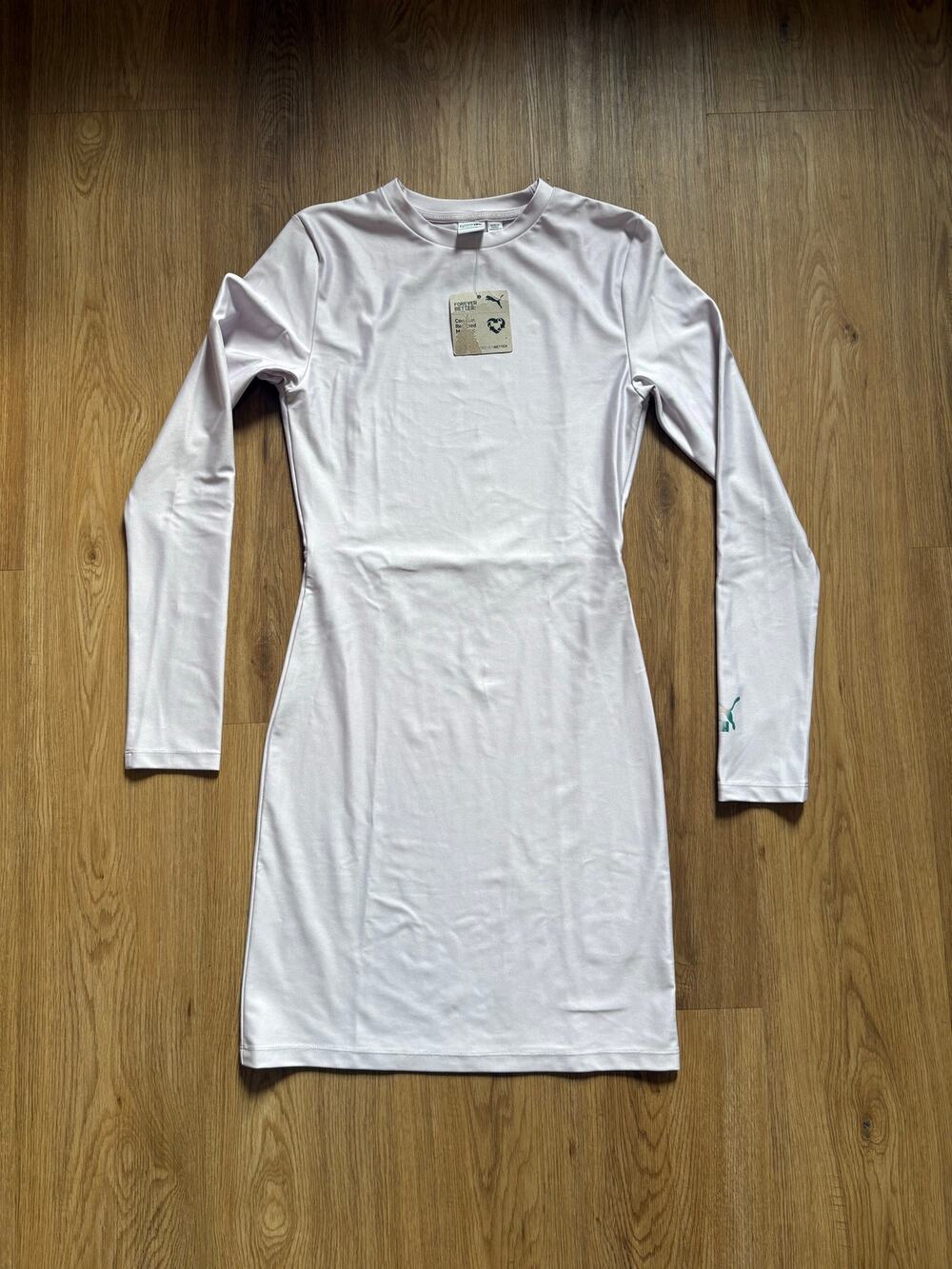 PUMA Crystal Galaxy Long-Sleeve Dress in Lavender Fog Color Size Small NWT